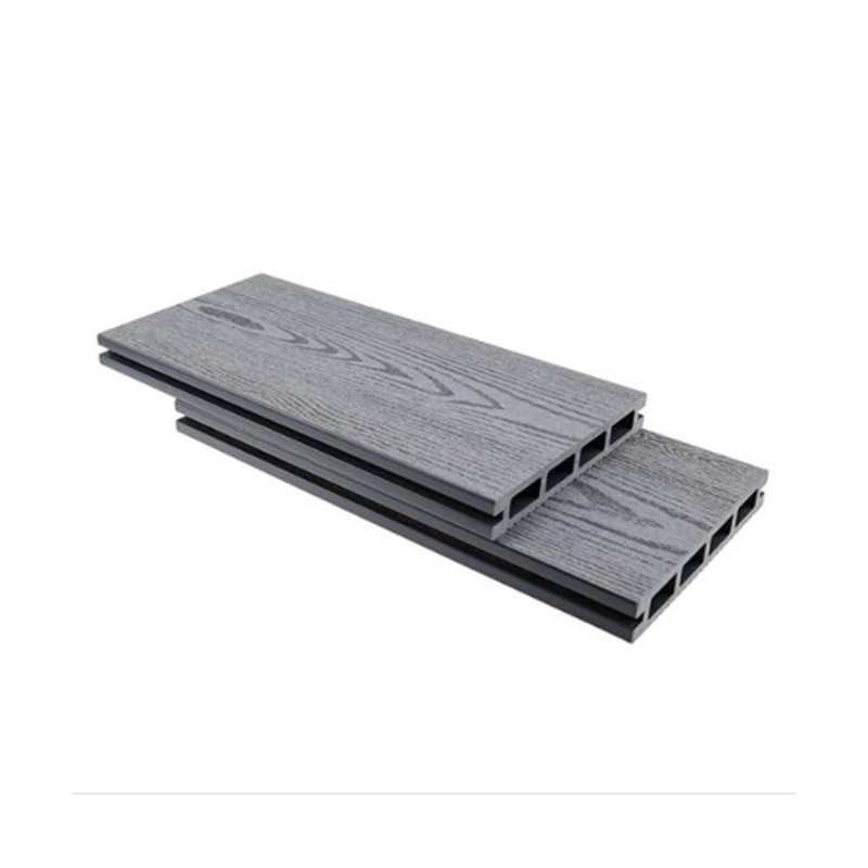 SRL-DEK 146*23mm 나뭇결 마감 회색 중공 복합 데크 보드