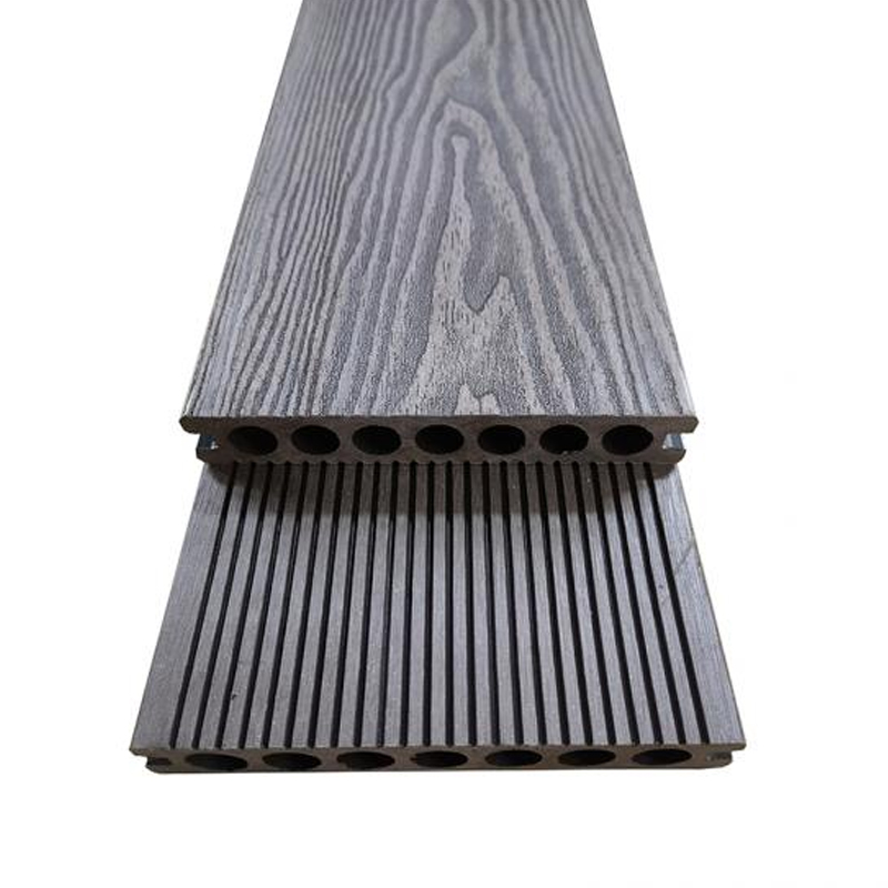 SRL-3D 148*23mm 둥근 구멍이 있는 나뭇결 무늬 데크